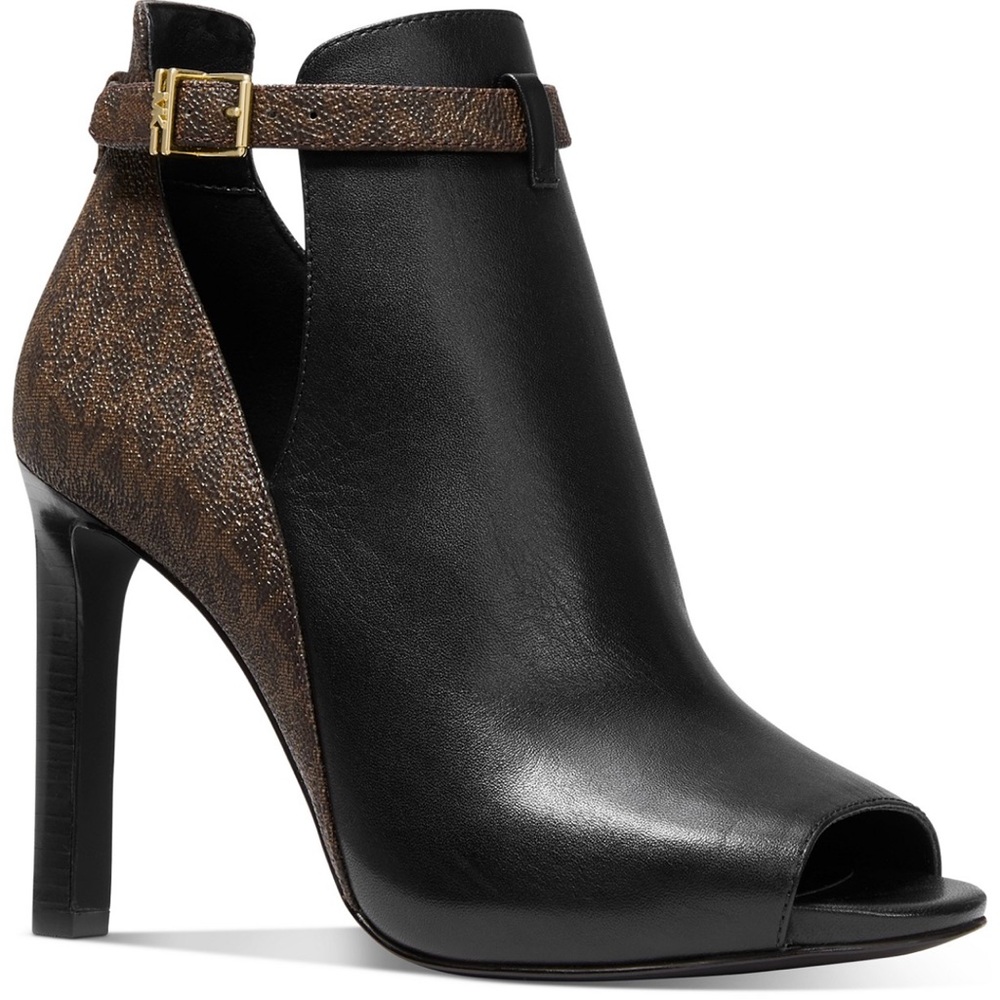 MICHAEL Michael Kors Women's Lawson High-Heel Buckled Open Toe Shooties
